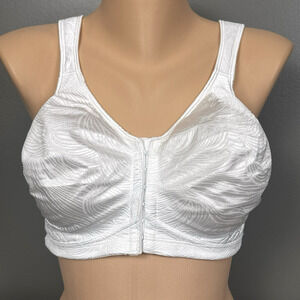 Playtex 18 Hour Posture Boost Bra E525 38DD Wirefree Front Close White Unlined